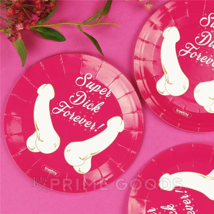 Бумажные тарелки Super Dick Forever (6 шт.) от sex shop primegoods фото 2