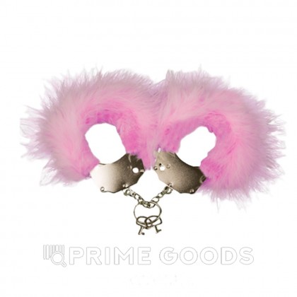 Наручники Adrien Lastic M металл с розовыми перьями от sex shop primegoods