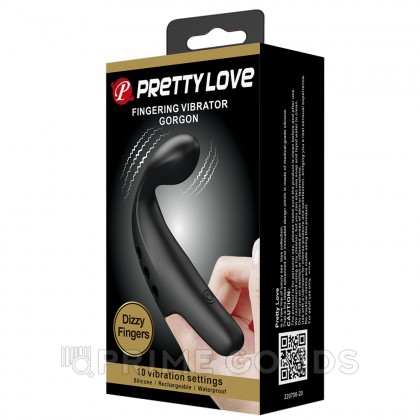 Вибрирующая насадка на палец (черная) от sex shop primegoods фото 12
