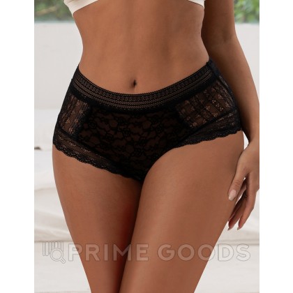 Трусики бразилиана Floral Lace черные (размер 3XL) от sex shop primegoods фото 8