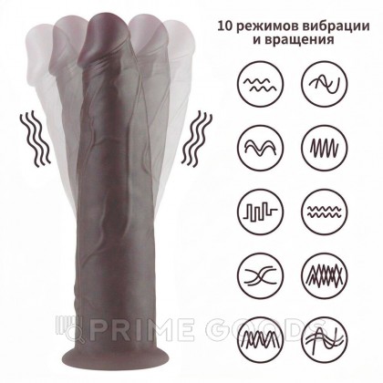 Вибратор-ротатор с пультом ДУ черный (22,9*4,8) от sex shop primegoods фото 6