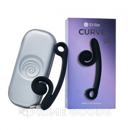 Вибратор для двойной стимуляции SVibe Snail CURVE черный от sex shop primegoods