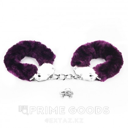 Наручники с мехом фиолетовые - FETISH PLEASURE от sex shop primegoods