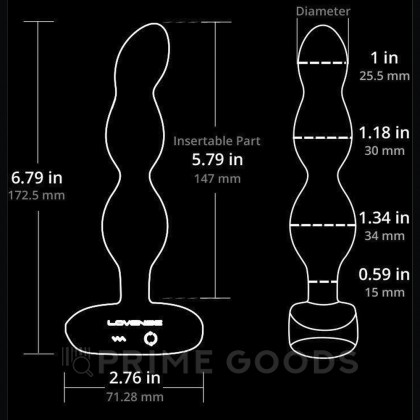 Вибрационные и вращающиеся анальные шарики с управлением на расстоянии Ridge Lovense от sex shop primegoods фото 8