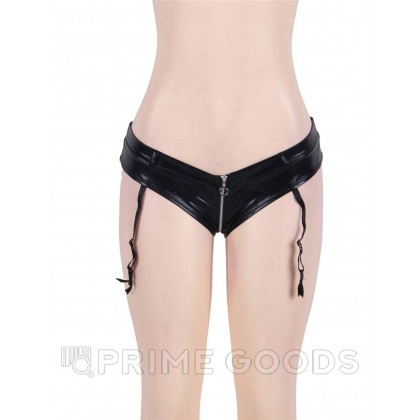 Трусики-шортики с подвязками для чулок и замочком (3XL-4XL) от sex shop primegoods фото 4