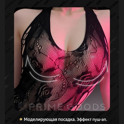 Бодисетка Drywell с кружевным узором «роза» (S-M) от sex shop primegoods фото 13