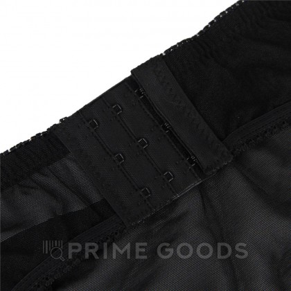 Пояс черный для чулок с ремешками на клипсах (3XL-4XL) от sex shop primegoods фото 7