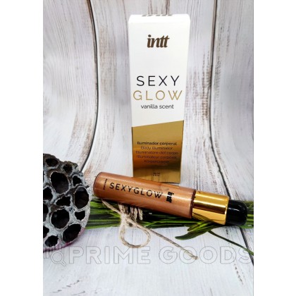 Intt Sexy Glow - хайлайтер для тела с ароматом ванили и золотистыми микрогранулами, 60 мл. от sex shop primegoods фото 4