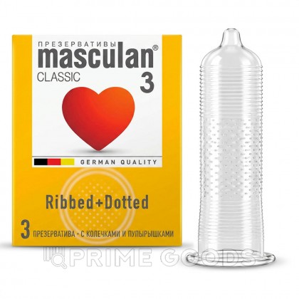 Презерватив Masculan Ribbed + Dotted № 3 (с колечками и пупырышками) от sex shop primegoods