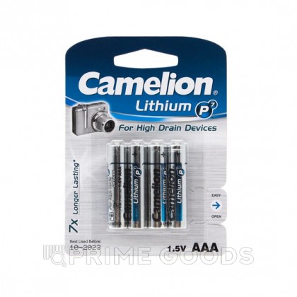 Батарейка, CAMELION, FR03-BP4, Lithium P7, AAA, 1.5V, 1250 mAh, 4 шт. в блистере от sex shop primegoods