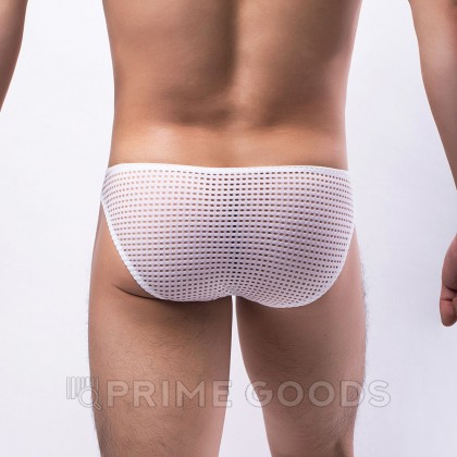 Мужские трусы из дышащей сетки белые (XL) от sex shop primegoods фото 6
