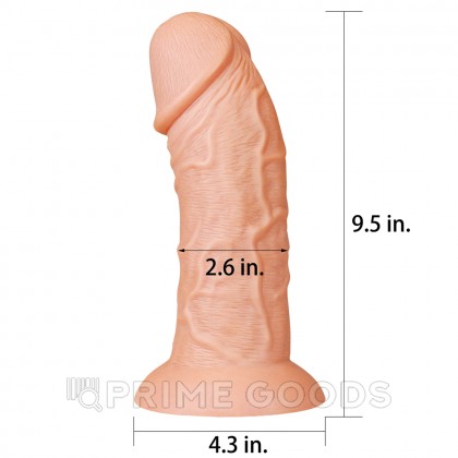 Фаллоимитатор на присоске Realistic Curved Dildo (24 см) от sex shop primegoods фото 10