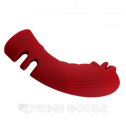 Силиконовый вибратор на палец с дополнительной стимуляцией от sex shop primegoods фото 13