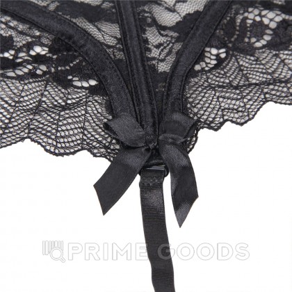 Кружевной пояс для чулок Black Sexy Lace (M-L) от sex shop primegoods фото 7
