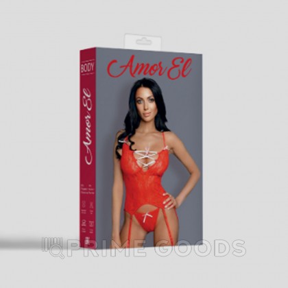Комплект эротического белья Madrid L/XL красный от sex shop primegoods фото 3