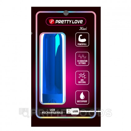 Перезаряжаемая вибропуля «Kiwi Pretty Love» синяя от sex shop primegoods фото 8