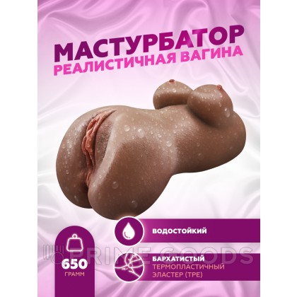 Мастурбатор компактный в виде женского тела и вагины Mary (коричневый) от sex shop primegoods фото 3
