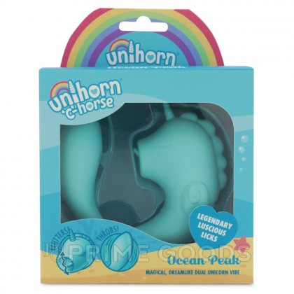 Вибромассажер Unihorn - C Horse - Ocean Peak со стимуляцией язычком, голубой от sex shop primegoods фото 3