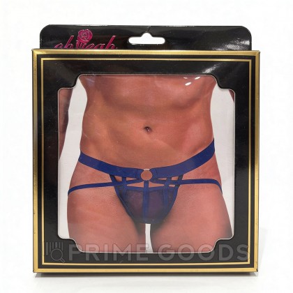 Мужские сексуальные трусики на ремешках синие (S) от sex shop primegoods фото 2