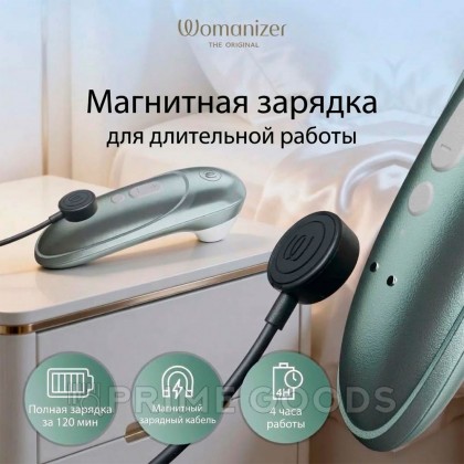 Бесконтактный клиторальный стимулятор Womanizer Pro, зеленый от sex shop primegoods фото 13