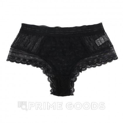 Трусики бразилиана Floral Lace черные (размер 3XL) от sex shop primegoods фото 6
