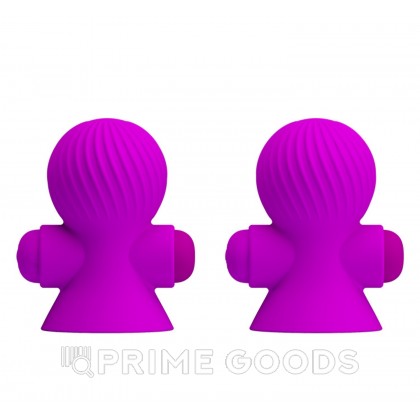 Стимулятор сосков с вибрацией, фиолетовый, 2 шт от sex shop primegoods
