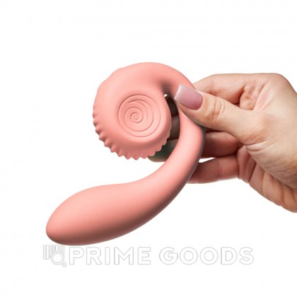 Двойной стимулятор точки G SVibe Snail GIZI персиково-розовый от sex shop primegoods фото 4