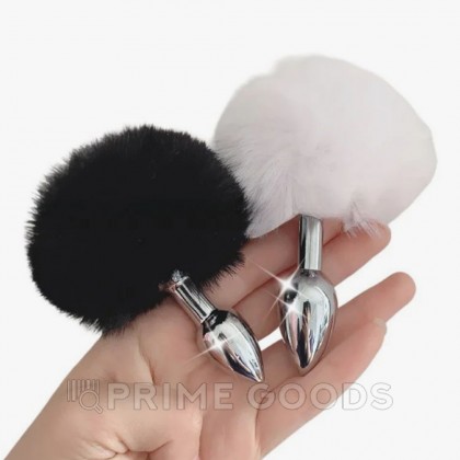 Анальный плаг Fluffy черный от Alive (L: 9*4,1 см.) от sex shop primegoods фото 2