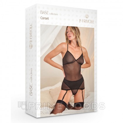 Корсаж из сетки с регулирующимися лентами сзади (Base) (S/M (42-44)) от sex shop primegoods фото 14