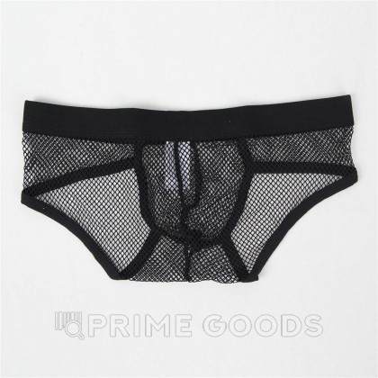 Плавки мужские черные в сетку (размер S) от sex shop primegoods фото 4