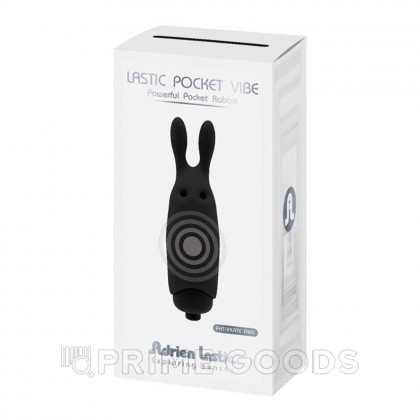 Карманный вибратор-кролик Rabbit Adrien Lastic черный от sex shop primegoods фото 2