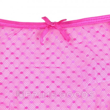 Трусики на высокой посадке Lace Strappy розовые (размер XL-2XL) от sex shop primegoods фото 10