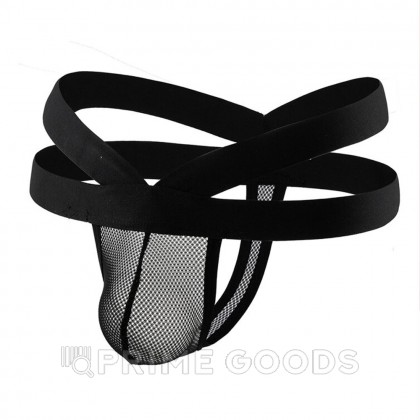 Сетчатые мужские стринги Strappy (L) черные от sex shop primegoods фото 7