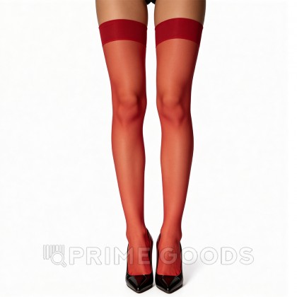 Базовые красные капроновые чулки 20 ден (SENSE) (4/5) от sex shop primegoods