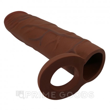 Реалистичная насадка на пенис Kaile, коричневый, 15 см  от sex shop primegoods фото 5