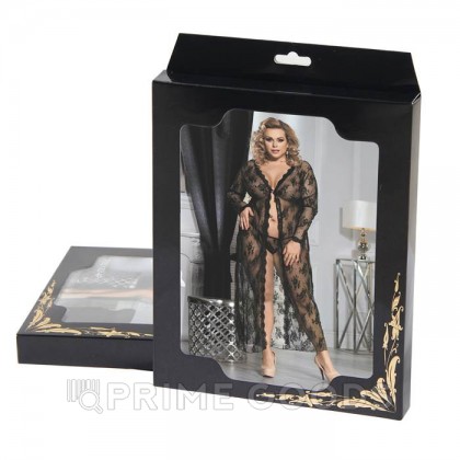 Прозрачный халат с цветочным принтом (размер M-L) от sex shop primegoods фото 5