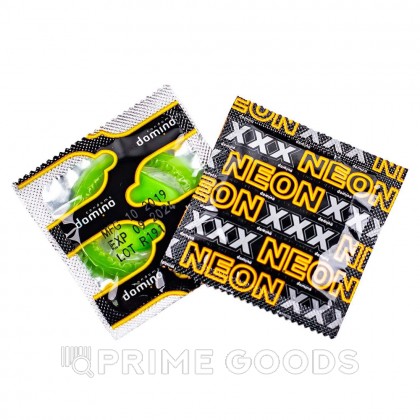Презервативы DOMINO NEON GREEN светящиеся (3 шт.) от sex shop primegoods фото 2