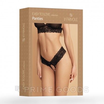 Пикантные трусики с доступом и кружевом в цветочный узор Easy to Love (2XL/3XL, 50-52) от sex shop primegoods фото 2