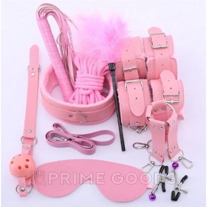 БДСМ набор 10 предметов, розовый от sex shop primegoods
