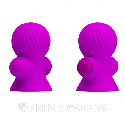 Стимулятор сосков с вибрацией (2 шт.) фиолетовый от sex shop primegoods фото 4