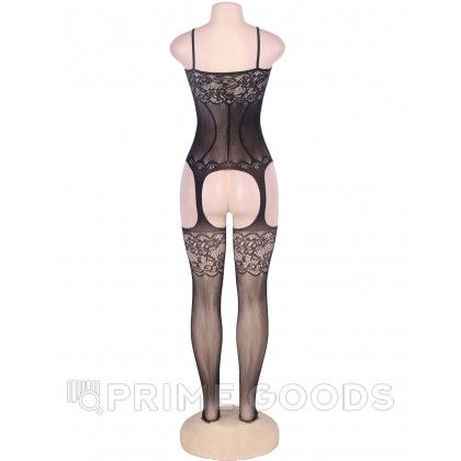 Эротический комбинезон с чулками Foxy Black (XS-M) от sex shop primegoods фото 2