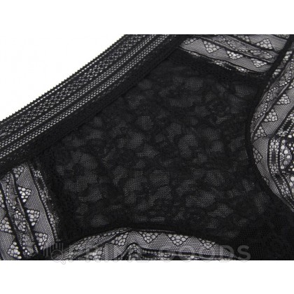 Трусики бразилиана Floral Lace черные (размер 3XL) от sex shop primegoods фото 7