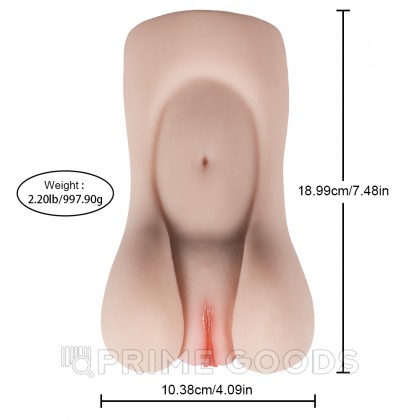 Реалистичный компактный мастурбатор Aggie с вибрацией от sex shop primegoods фото 11
