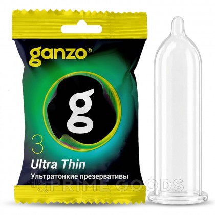 Презервативы ультратонкие Ganzo Ultra Thin, в пакете 3 шт. от sex shop primegoods
