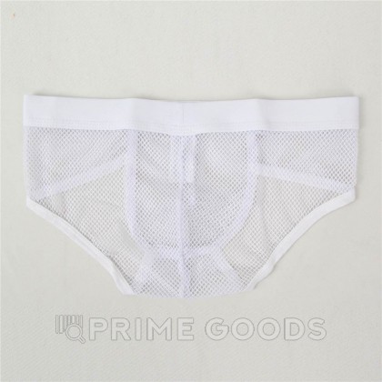 Плавки мужские белые  в сетку (размер L) от sex shop primegoods фото 2