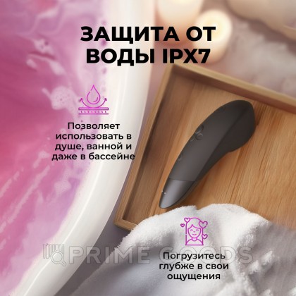 Бесконтактный клиторальный стимулятор Womanizer Enhance с вибрацией, черный от sex shop primegoods фото 13