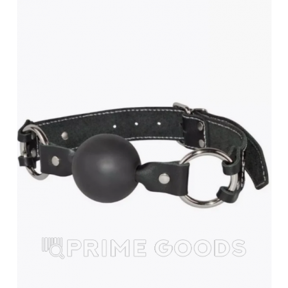 Кляп-шар с декоративной белой строчкой от sex shop primegoods фото 5