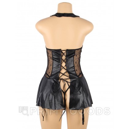Сексуальное черное платье на завязках + стринги (XL-2XL) от sex shop primegoods фото 4
