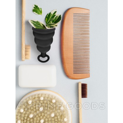 Gvibe Gcup Black силиконовая менструальная чаша с защитой от протечек, 10 мл от sex shop primegoods фото 8