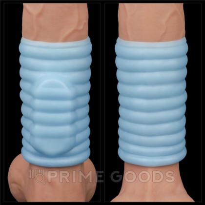 Насадка на пенис с вибрацией Wave Knights Ring (10*3,7) голубая от sex shop primegoods фото 4